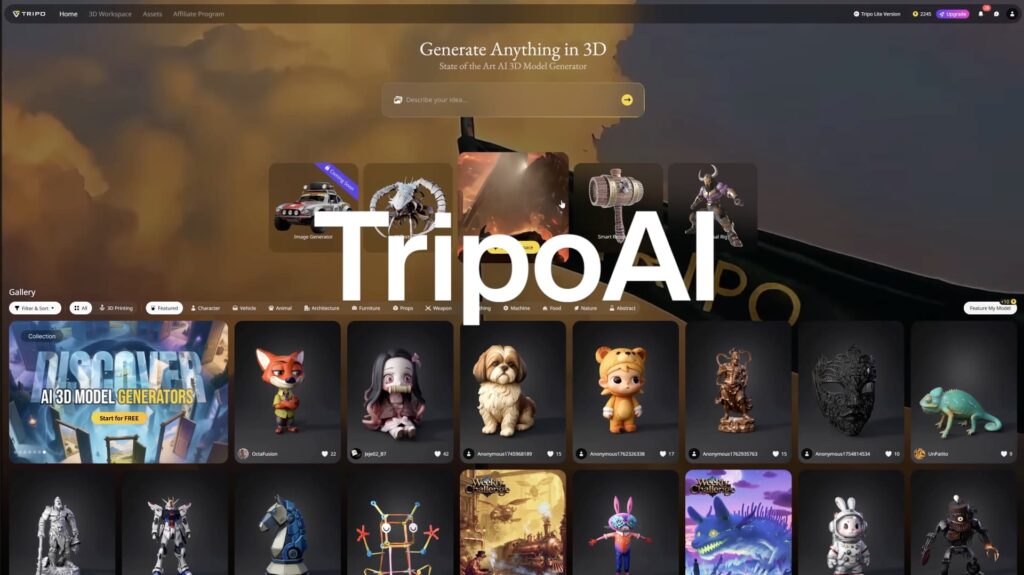TripoAI UI
